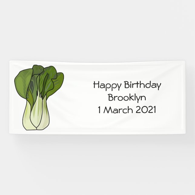 Banderoles Illustration de dessin animé de bok choy (Horizontal)