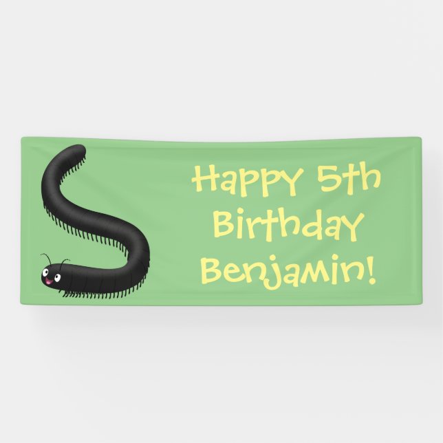 Banderoles Illustration de dessin mignon millipede (Horizontal)