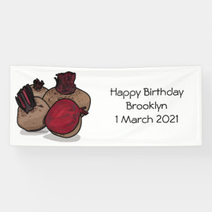 Banderoles Illustration de dessin sur la betterave