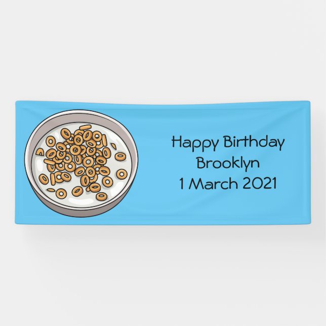 Banderoles Illustration de dessin sur les céréales (Horizontal)