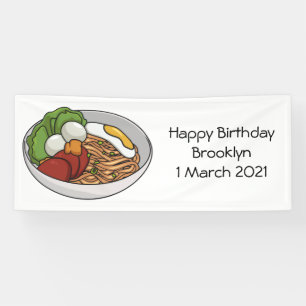 Banderoles Illustration de dessin sur les nouilles