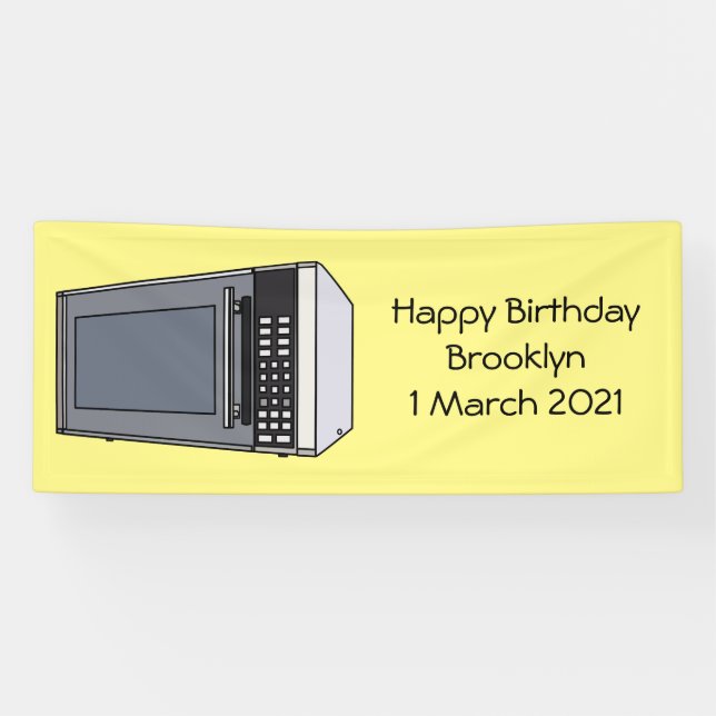 Banderoles Illustration de dessin sur micro-ondes (Horizontal)