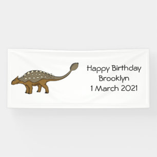 Banderoles Illustration de dinosaure blindé Ankylosaurus