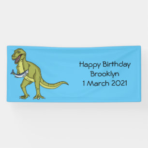 Banderoles Illustration de dinosaure T rex drôle