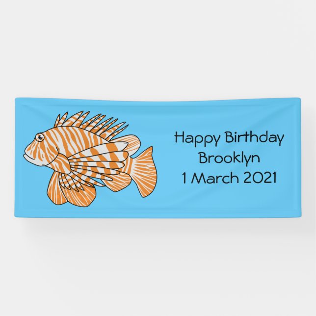 Banderoles Illustration de Happy lionfish (Horizontal)