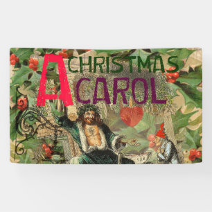 Banderoles Illustration de l'esprit de Noël présent Scrooge