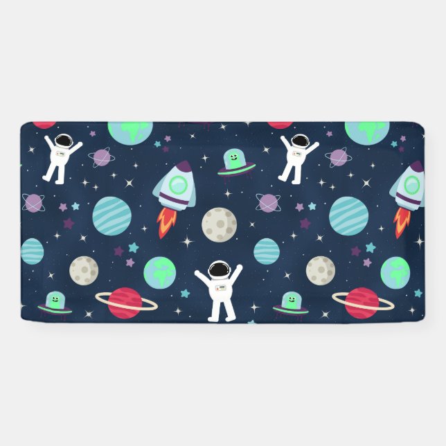 Banderoles illustration de motif spatial (Horizontal)