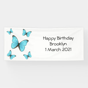 Banderoles Illustration de papillons Morpho