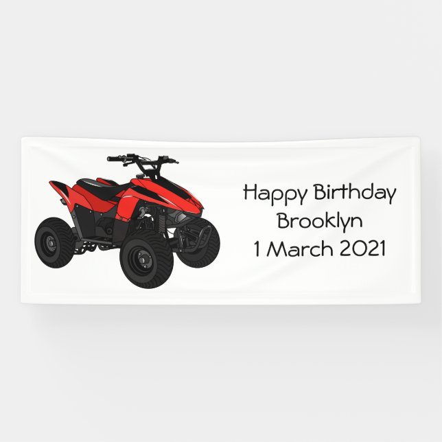 Banderoles Illustration de Quad bike atv (Horizontal)