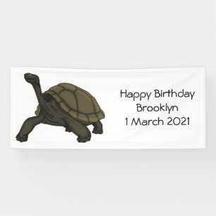 Banderoles Illustration de tortue terrestre des Galapagos