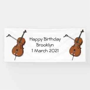 Banderoles Illustration de violoncelle