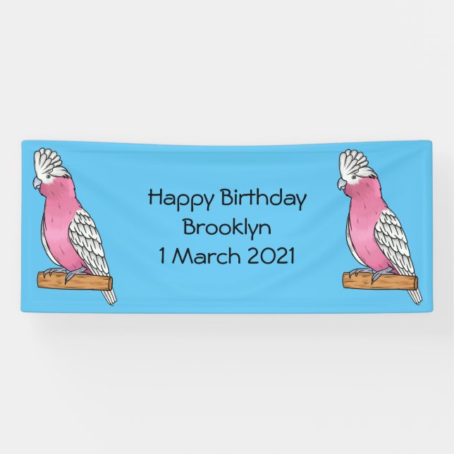 Banderoles Illustration d'oiseau de Galah (Horizontal)