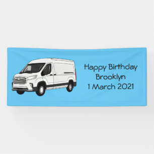 Banderoles Illustration du fourgon de livraison