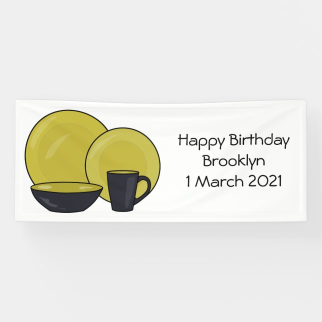 Banderoles Illustration du jeu de produits de table (Horizontal)