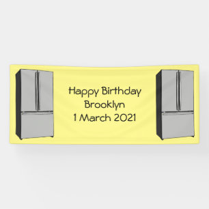 Banderoles Illustration du réfrigérateur de porte française