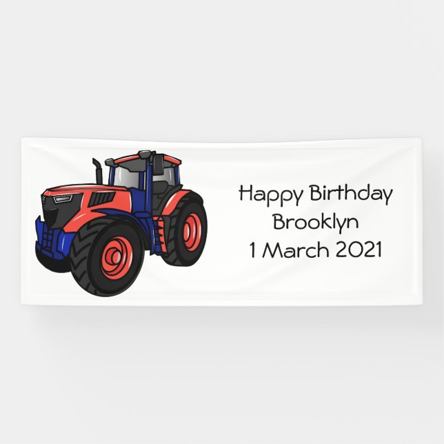 Banderoles Illustration du tracteur (Horizontal)