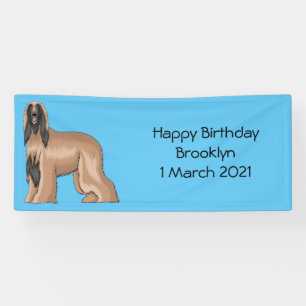 Banderoles Illustration d'un chien hound afghan