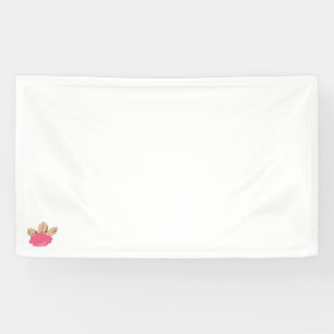 Banderoles illustration rose et marron Vinyl Banner