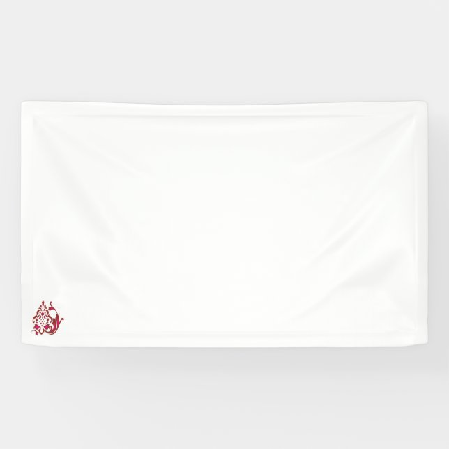 Banderoles illustration rose rouge brun Design Vinyl Banner (Horizontal)
