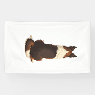 Banderoles Illustration vintage de Border Collie vu de dos