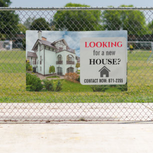 Banderoles Immobilier à la recherche d'une nouvelle maison ro