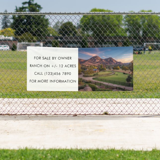 Banderoles Immobilier À Vendre Par Propriétaire Ventes Photo  (En situation)