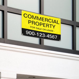 Banderoles Immobilier commercial à vendre ou à louer agence i
