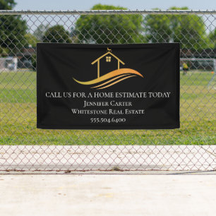 Banderoles Immobilier Entreprise Logo personnalisé Marketing