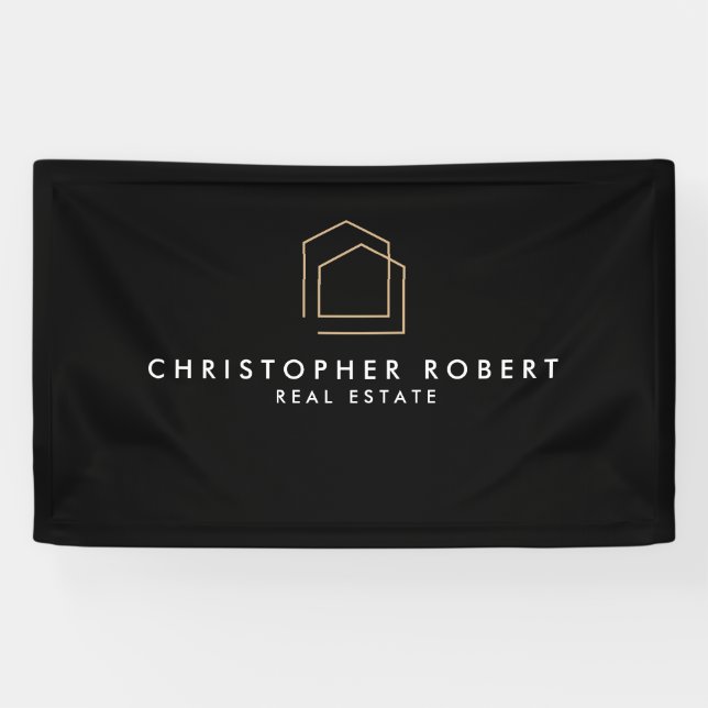 Banderoles Immobilier Noir Chic (Horizontal)