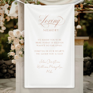 Banderoles "In Love Memory" Moderne, Calligraphie, Mariage