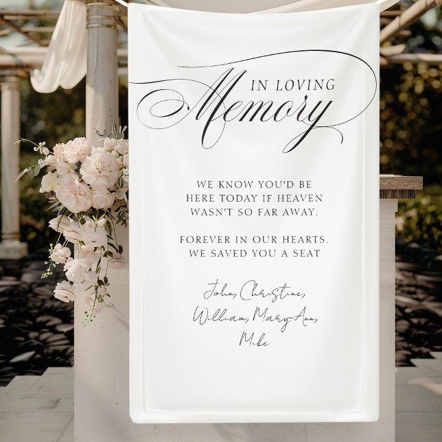 Banderoles "In Love Memory" Moderne, Calligraphie, Mariage ("In Loving Memory" Modern, Calligraphy, Wedding Banner.)