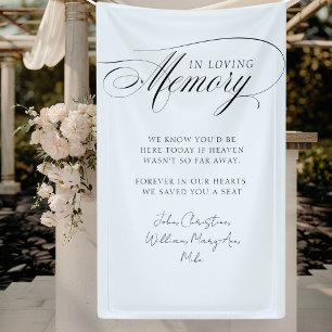 Banderoles "In Love Memory" Moderne, Calligraphie, Mariage