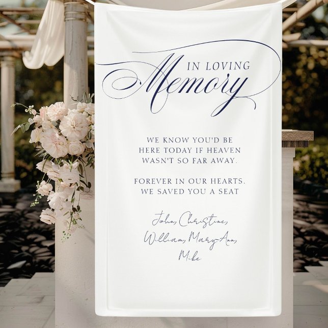 Banderoles "In Love Memory" Moderne, Calligraphie, Mariage ("In Loving Memory" Modern, Calligraphy, Wedding Banner.)