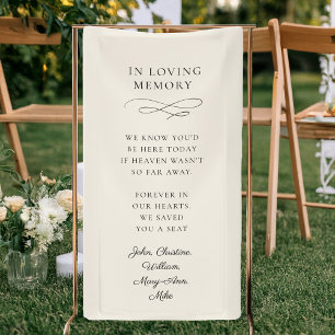 Banderoles "In Love Memory" Moderne, Calligraphie, Mariage