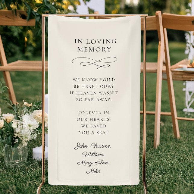 Banderoles "In Love Memory" Moderne, Calligraphie, Mariage (Créateur téléchargé)