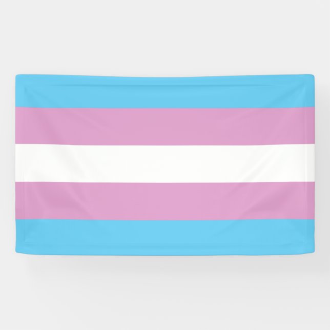 Banderoles Indicateur de la Trans Pride (Horizontal)