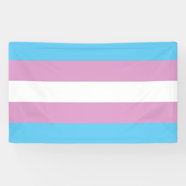 Banderoles Indicateur de la Trans Pride (Horizontal)