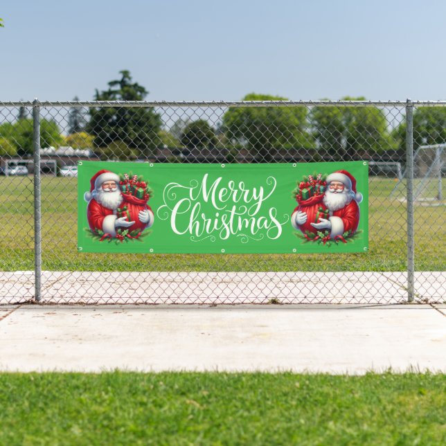 Banderoles Indoor Outdoor Custom Banner-Merry Christmas (En situation)