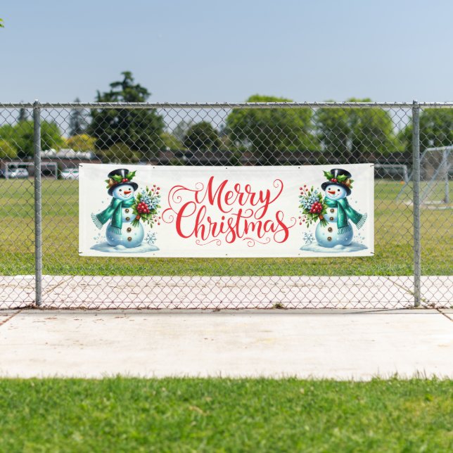 Banderoles Indoor Outdoor Custom Banner-Merry Christmas (En situation)
