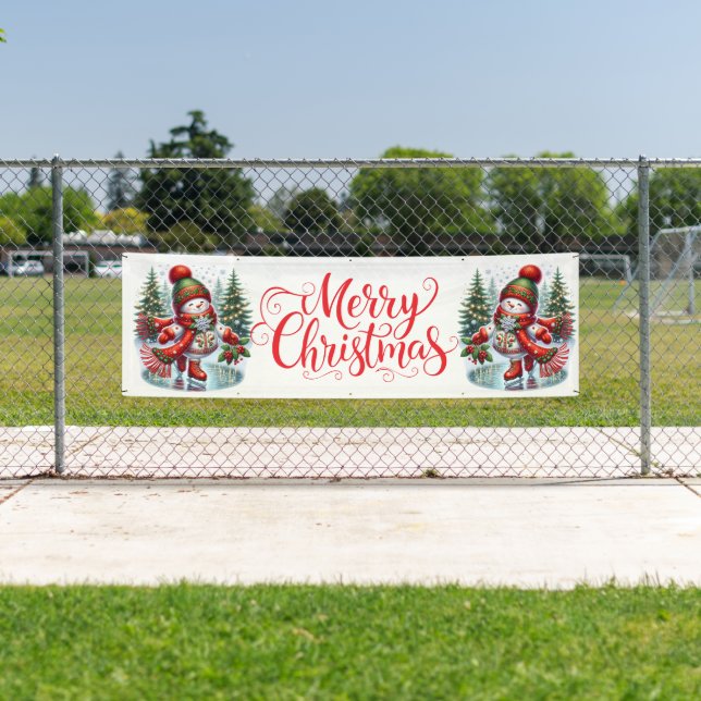 Banderoles Indoor Outdoor Custom Banner-Merry Christmas (En situation)