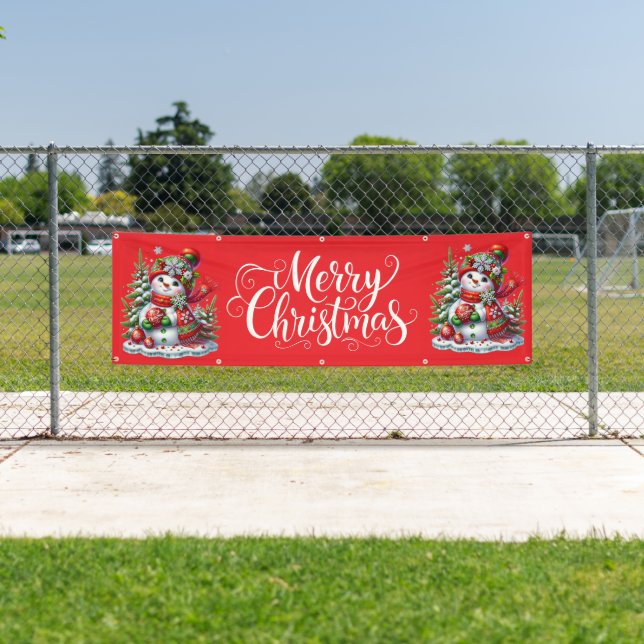 Banderoles Indoor Outdoor Custom Banner-Merry Christmas (En situation)