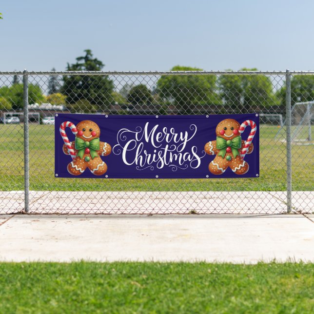 Banderoles Indoor Outdoor Custom Banner-Merry Christmas (En situation)