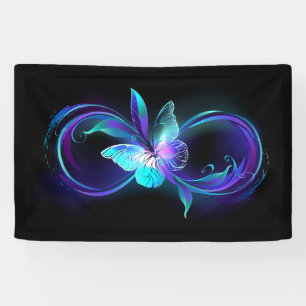 Banderoles Infinité brillante avec papillon magique