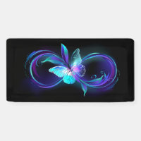 Infinité brillante avec papillon magique