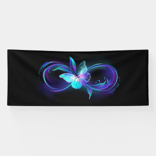 Banderoles Infinité brillante avec papillon magique