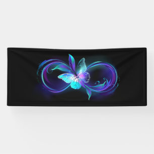 Banderoles Infinité brillante avec papillon magique