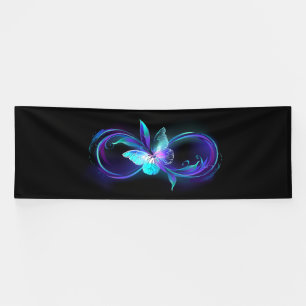 Banderoles Infinité brillante avec papillon magique