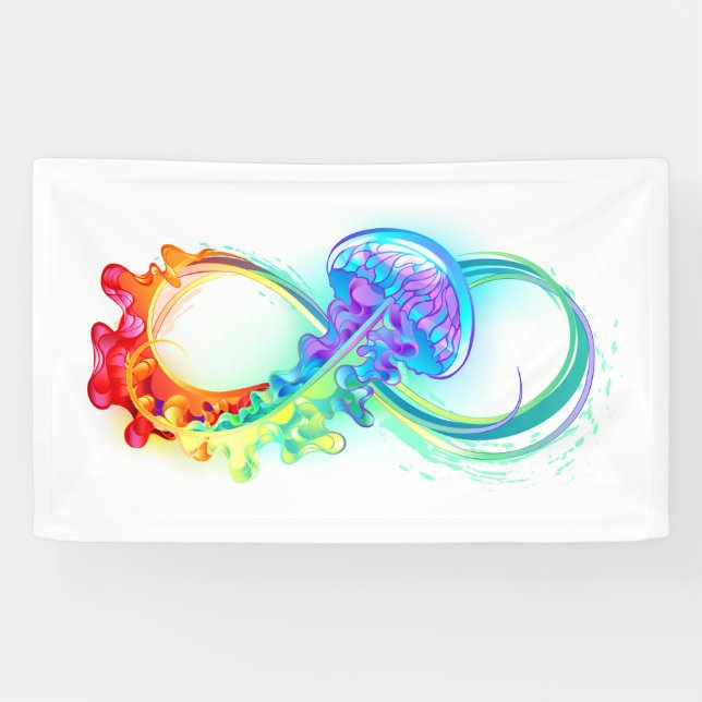 Banderoles Infinity avec Rainbow Jellyfish (Horizontal)