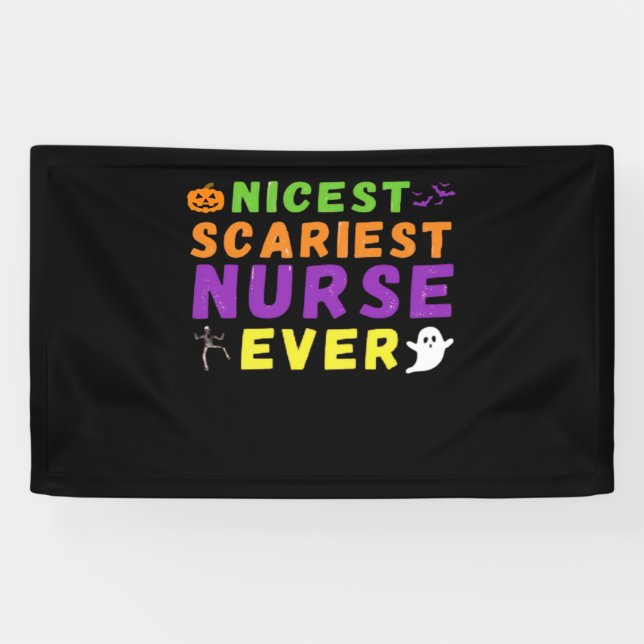 Banderoles Infirmière la plus effrayante jamais drôle Hallowe (Horizontal)