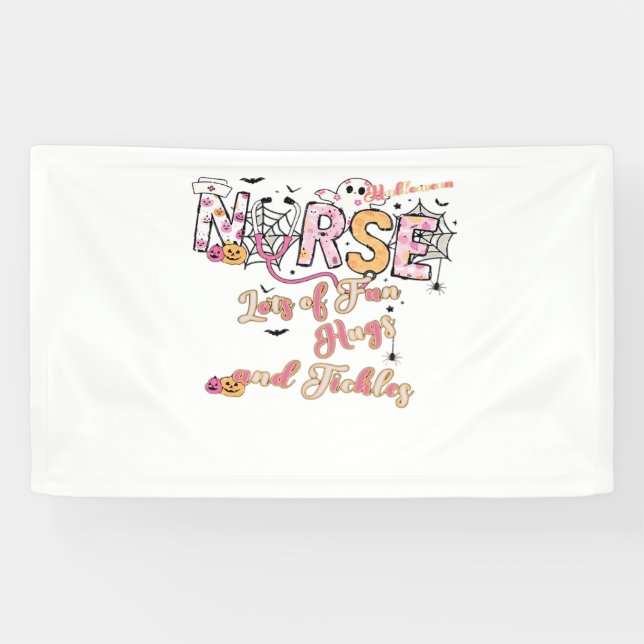 Banderoles Infirmière Paediactric Amusement Halloween Design  (Horizontal)